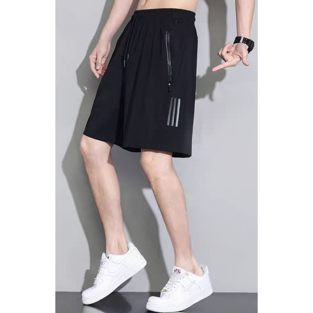 ผ้าแห้งเร็ว เอวยางยืด ผ้าเย็น ลายทาง 4size เหมาะสำหรับทั้งชายและหญิงใส่สบาย  ราคาถูกshorts s124