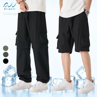 AIRWELL กางเกงติดแอร์ 2in1 รุ่น Challenge ถอดขาได้ เนื้อผ้าเบาสบาย กันละอองน้ำ ปลายขาจั๊ม M-5XL