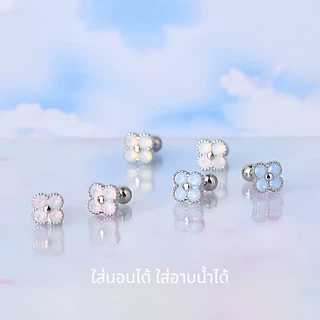 MEET💕ต่างหูเงิน Girly heart ต่างหูเพชร ต่างหูเก๋ๆ ต่างหูแฟชั่น ตุ้มหูเงินแท้ ต่างหูผู้หญิง ต่างหู