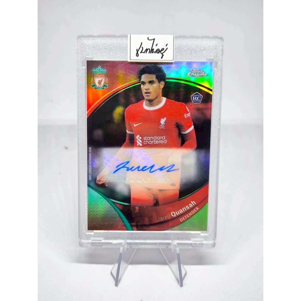 การ์ดลายเซ็นนักฟุตบอล Topps Chrome Liverpool Base Auto Refractor 2023-24