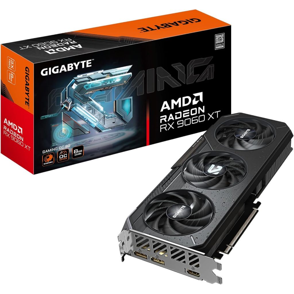 GIGABYTE RADEON RX 9060 XT GAMING OC 8G - 8GB GDDR6 (GV-R9060XTGAMING OC-8GD)