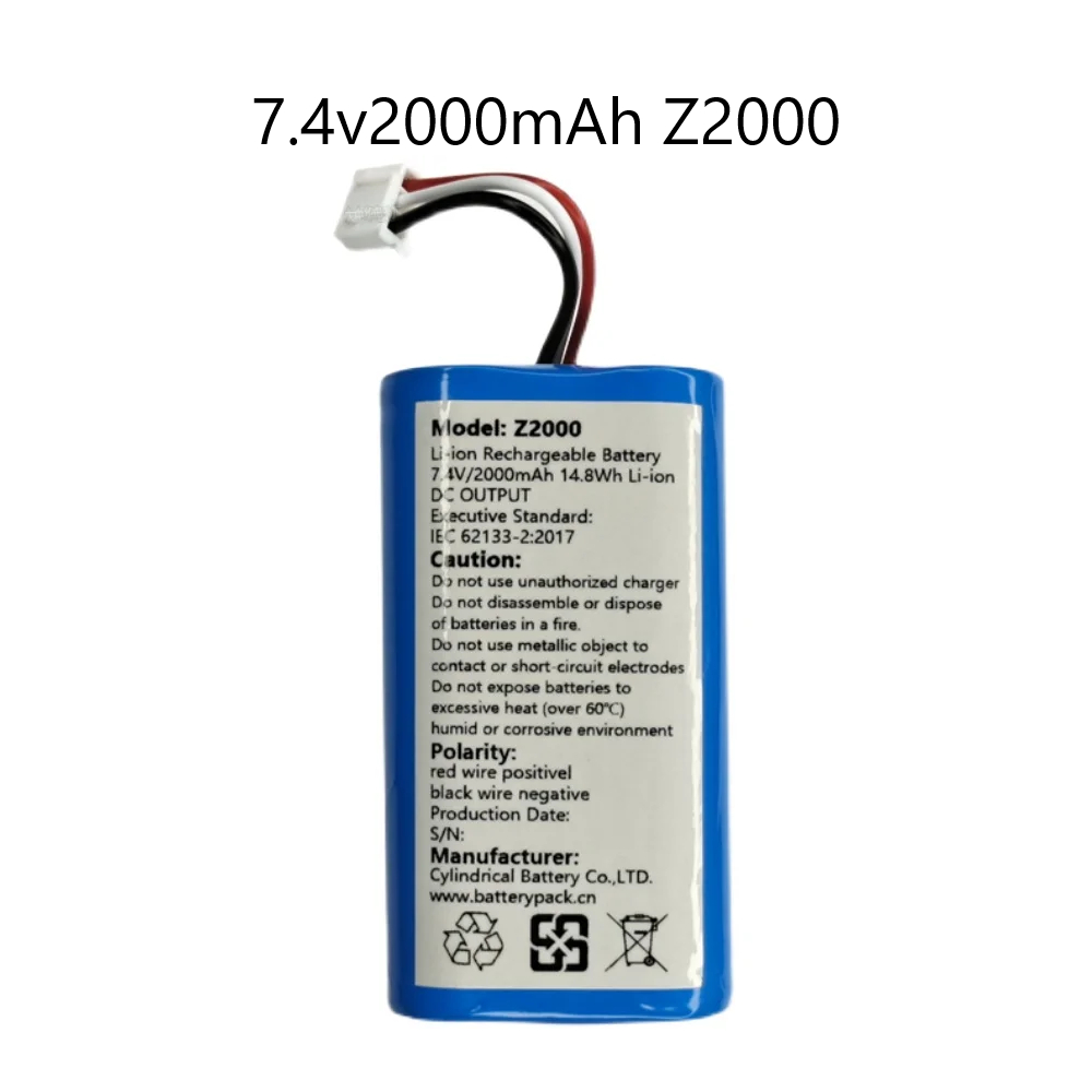 Z2000 z3000 7.4V 2000MAh 14.8Wh Li-Ion ปลั๊ก ph2.54 3สายแบบชาร์จไฟได้