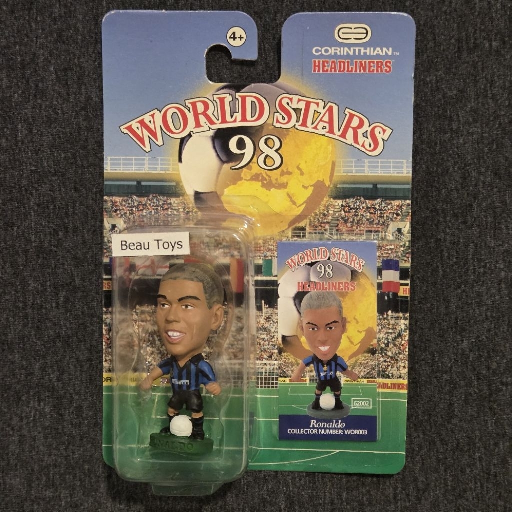 (ของแท้💯)โมเดลนักฟุตบอล "Ronaldo" Inter Milan :Corinthian Headliners World Stars 98: (มือ1)🔥