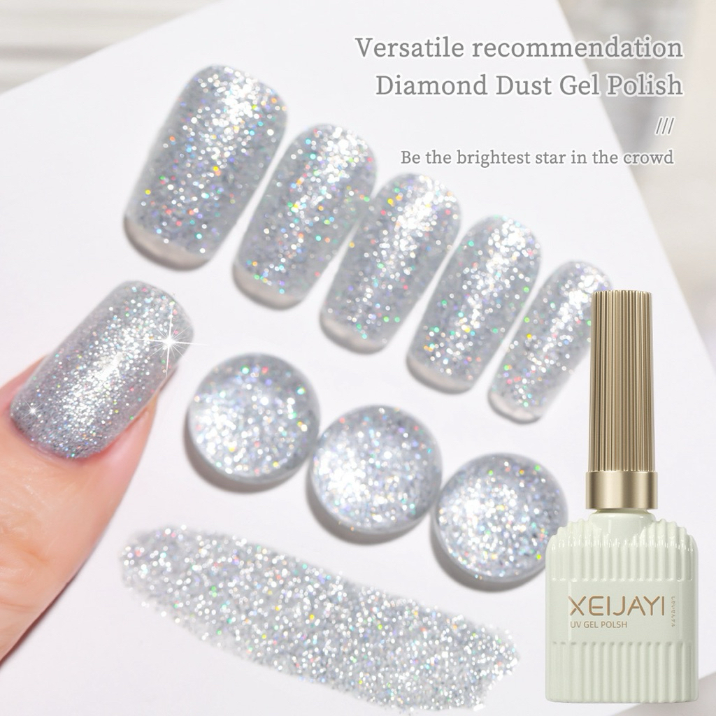 XEIJAYI สีทาเล็บเจล สีชิมเมอร์ กากเพชรระยิบระยับ #098 ขนาด 15ml สินค้าพร้อมส่ง