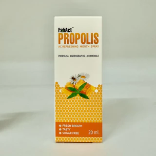 ฟาห์แอค โพรโพลิซ FahAct Propolis สูตรผสม ฟ้าทะลายโจร คาโมมายล์ 20ml ไอ เจ็บคอ