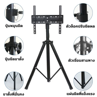 📺26-55 นิ้ว📺ขาตั้งทีวี โหลดแบก 99kg ปรับความสูงได้ ขาตั้งทีวี ตั้งพื้น วัสดุอย่างดี แข็งแรง ทนทาน