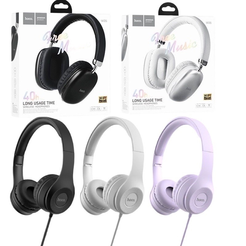 หูฟัง Hoco W56/W21 /W35 ของแท้ 100% หูฟังครอบหูพร้อมไมค์ เสียงดี