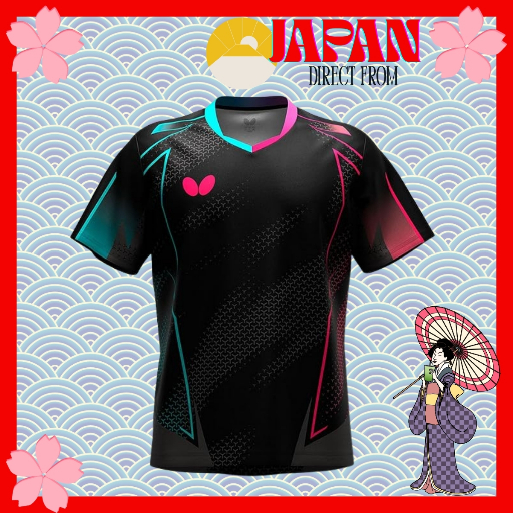 【Direct from Japan】Butterfly 47180 Nexas Shirt | Table Tennis Jersey | Quick-Dry, Lightweight, Comfortable
