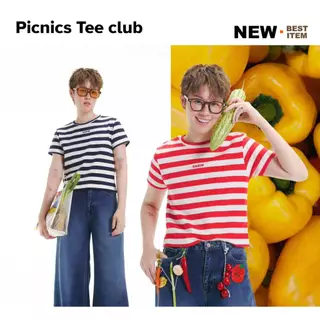 Sarin Picnics Tee club เสื้อยืด ตัวสั้น