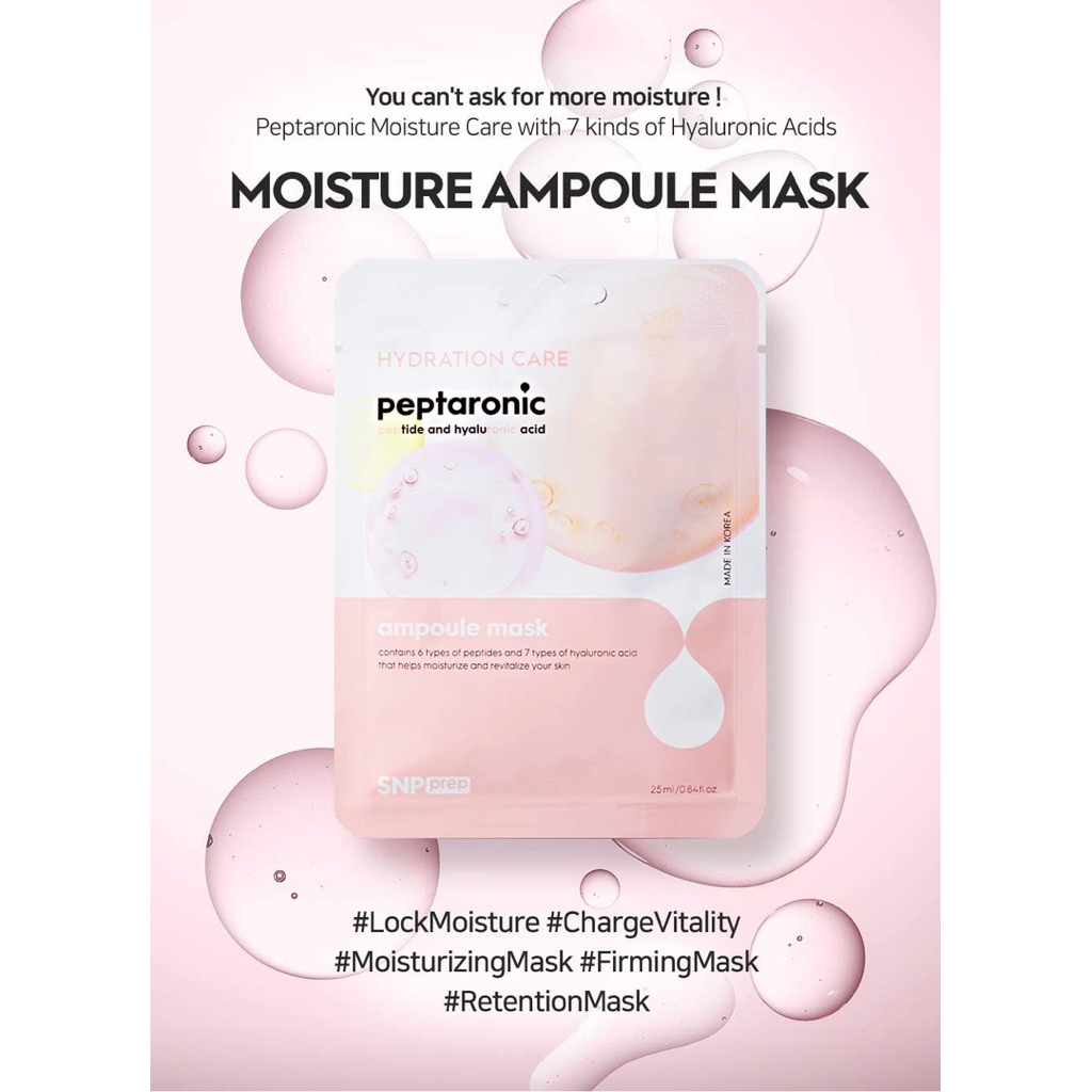 [1แผ่น] SNP Hydration Care Peptaronic Ampoule Mask