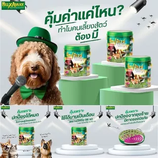 บักซ์อเวย์ 28 ขด (1 ลัง/6 กล่อง) พร้อมถาด ยาจุดกันยุง สำหรับสัตว์เลี้ยง