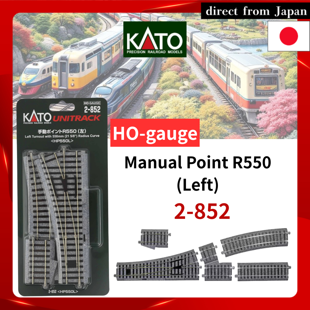 KATO HO Gauge Manual Point R550 Left 2-852 Railroad Model Accessories