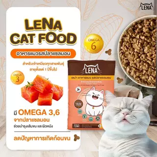 LENA อาหารแมวเลน่า สูตรควบคุมความเค็ม โปรตีนจากเนื้อปลา ขนาด 20kg. มีทั้งหมด 2 รสชาติ