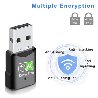 (5.0G-เขียว)รุ่นใหม่ USB WIFI 2.4GHz+5GHz ไดร์เวอร์ในตัว ไม่ต้องใช้แผ่น