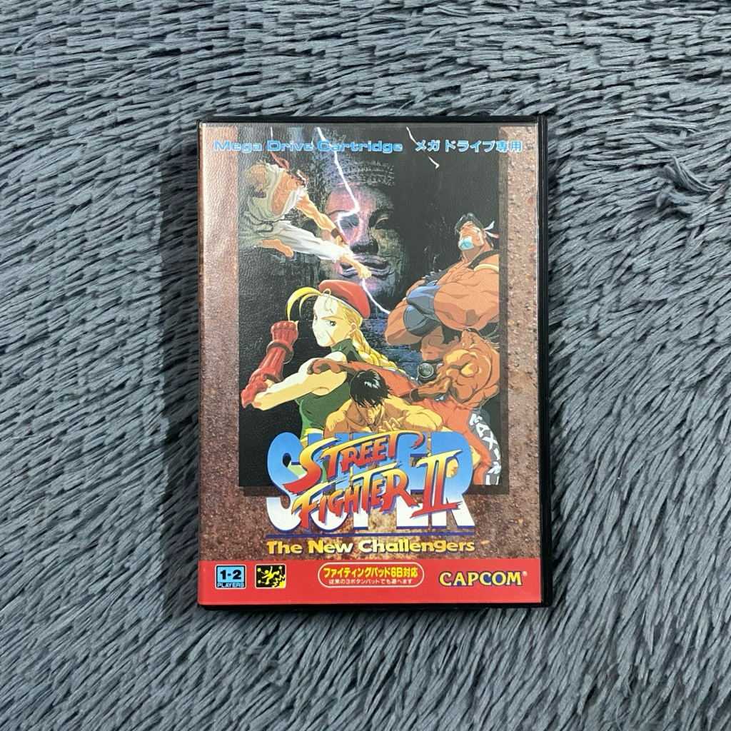 งานกล่องตลับแท้เครื่อง Mega Drive เกมส์ Super Street Fighter 2 โซน 🇯🇵 สภาพดีมีคู่มือตลับเปิดติดง่าย