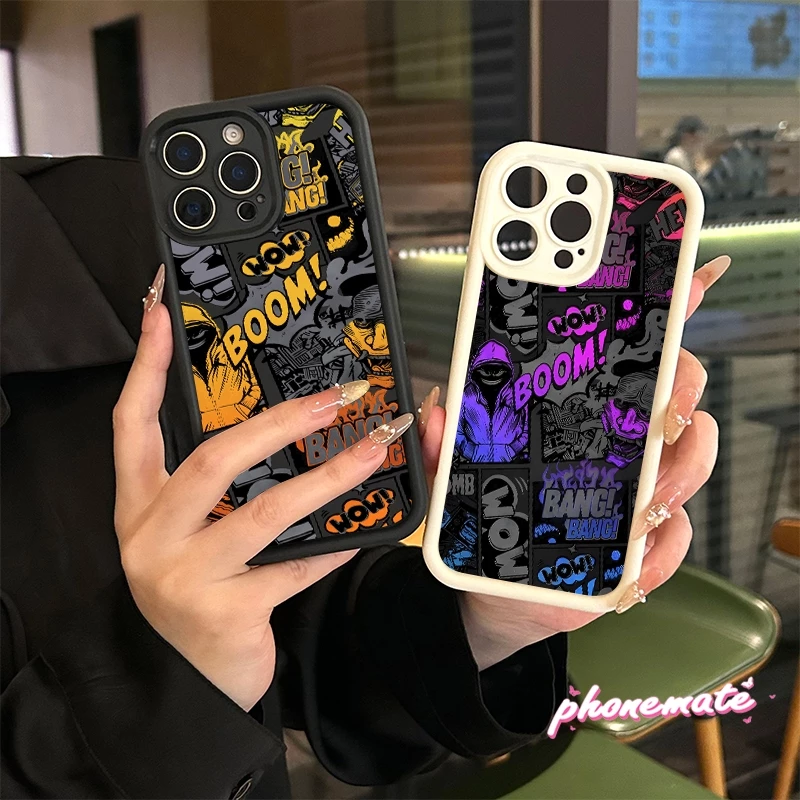 เท่การ์ตูนบอยดูเดิลเคสโทรศัพท์อ่อน เคส Infinix Hot 40i Smart8/8Pro/HD SPARK20/SPARK20C Tecno Spark Go 2024