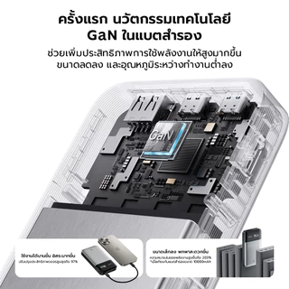 CUKTECH PB150S ความจุ 15000mAh 100W Max มาตรฐาน CCC / CE รองรับจ่ายไฟ PD,PPS,QC,Mi -12M