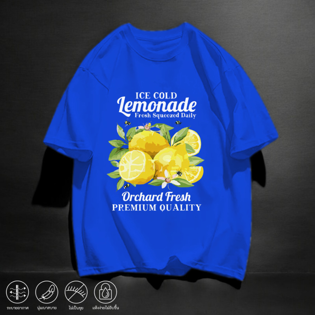 เสื้อยืด สกรีนลาย สีสันสดใส ผ้านุ่มนิ่มใส่สบาย เนื้อผ้าโพลีเอสเตอร์ แฟชั่นสไตล์เกาหลี ยอดฮิต Q2914-Q2915 - รูปที่ 2