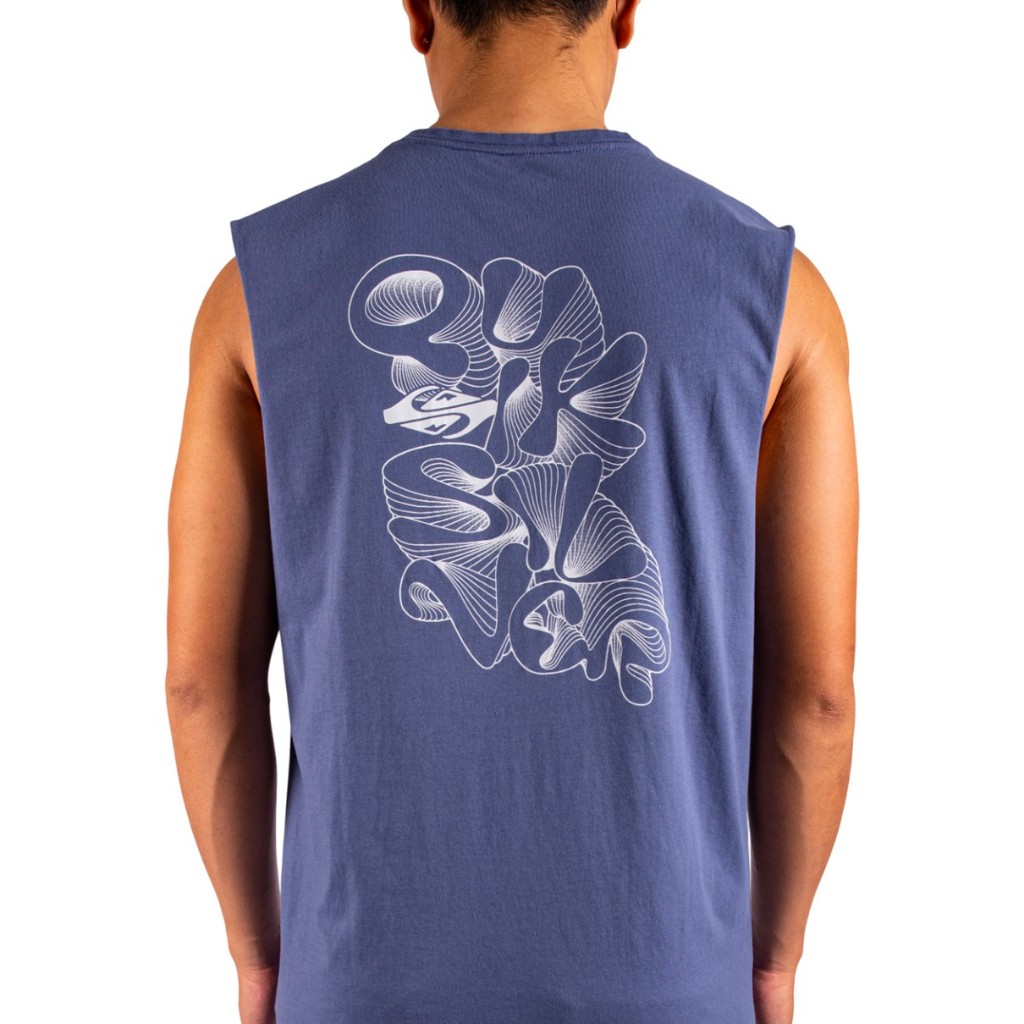QUIKSILVER เสื้อกล้ามผู้ชาย Mens EV Ripple Font Muscle Tank T-Shirt-Blue  252 UQYZT05665-BYL0