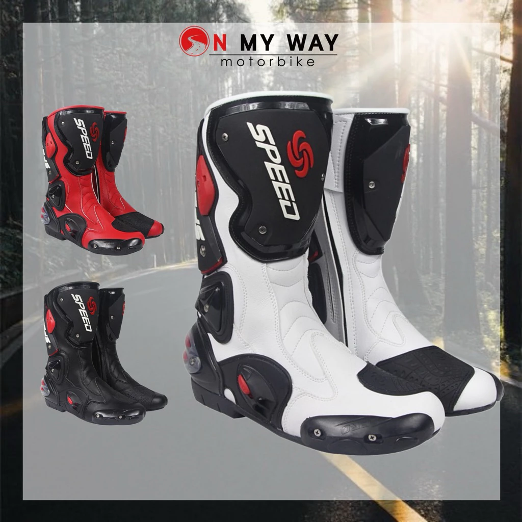 รองเท้าข้อยาวขับมอไซค์ทุกรุ่น บิ๊กไบค์ PRO-BIKER SPEED รุ่น B1001