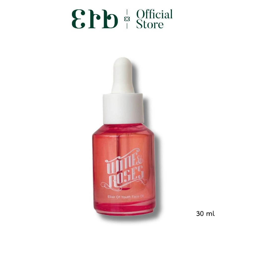 Erb Wine & Roses Elixir of Youth Face Oil 30 ml ออยล์บำรุงผิวหน้า สำหรับผิวแห้ง ลดเลือนริ้วรอย