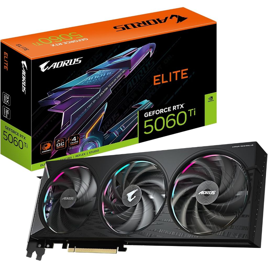 AORUS GeForce RTX 5060 Ti ELITE 16G (GV-N506TAORUS E-16GD)