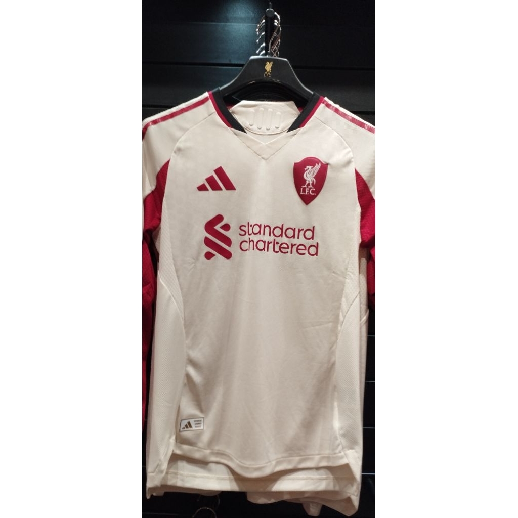 เสื้อฟุตบอล ลิเวอร์พูล แขนยาว เกรด player Adidas Liverpool Away 2025/26 ของแท้ มือ1 ป้ายไทย