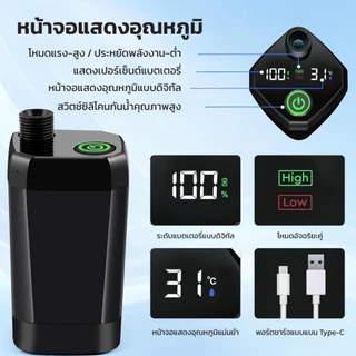 LOFTHOME ฝักบัวพกพา LED Display แบตฯ 6000mAh ใช้งานนอกบ้าน เดินป่า แคมป์ปิ้ง