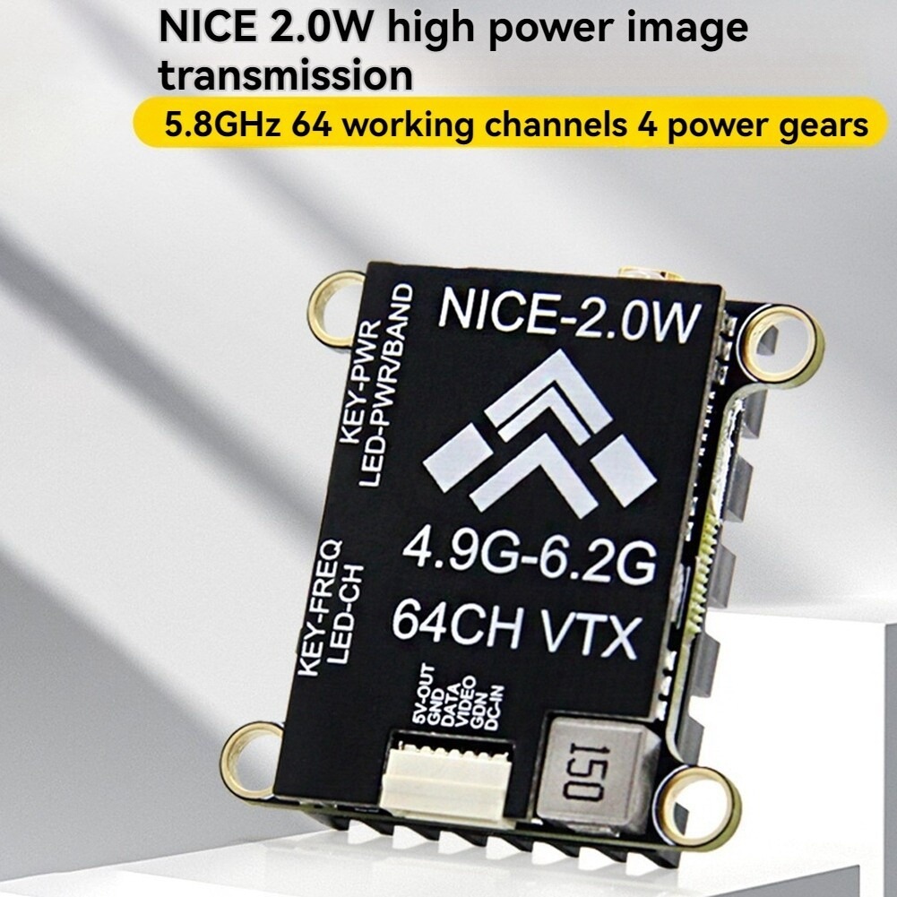 ตัวส่งภาพ VTX Analog NICE 5.8GHz 2000mW 64CH 7-36V Smart Audio สำหรับ โดรน FPV เครื่องบิน รถ เรือ