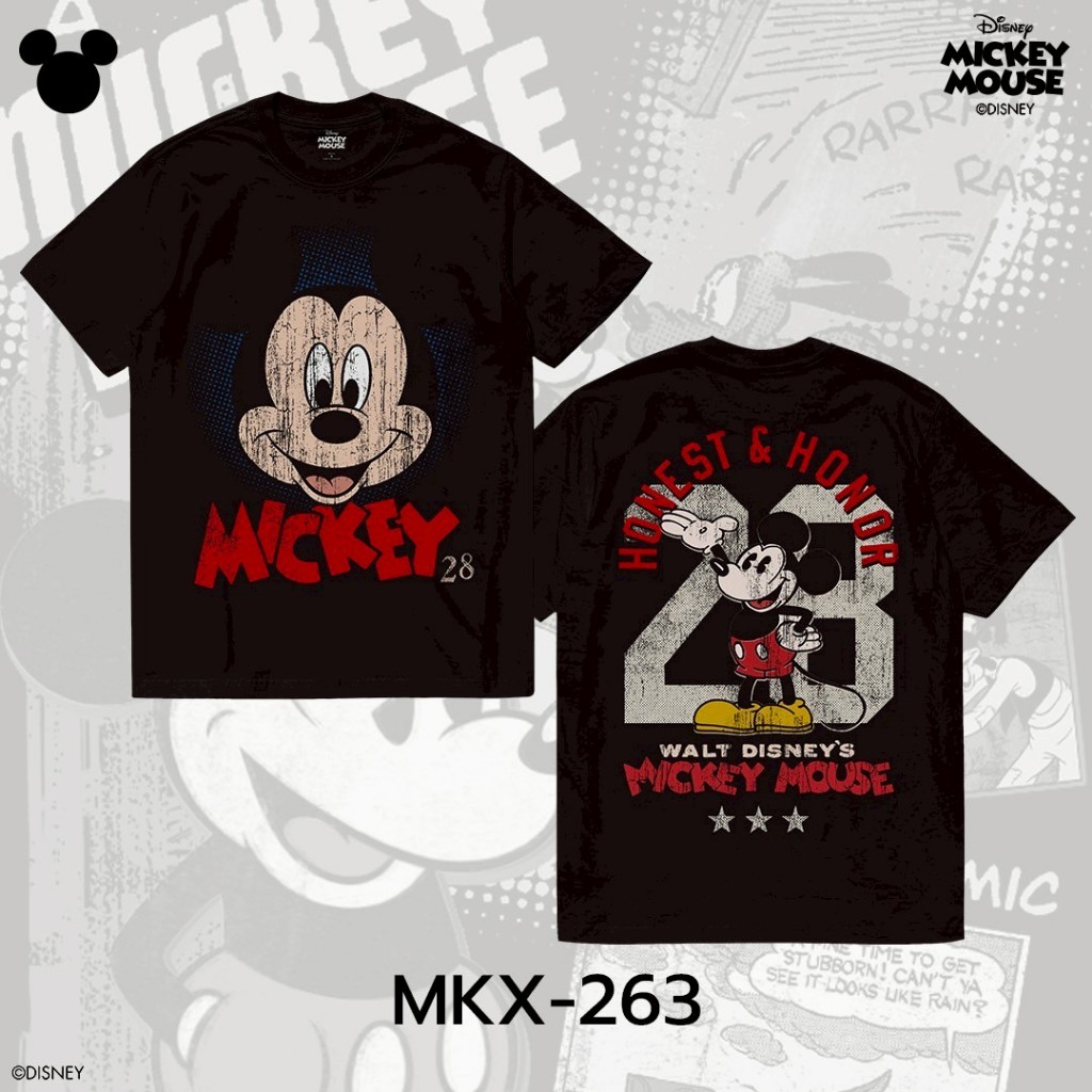 Power 7 Shop เสื้อยืดการ์ตูน มิกกี้เมาส์ ลิขสิทธ์แท้ DISNEY (MKX-263)