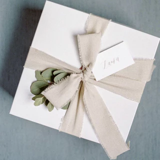 กระดาษห่อสไตล์ครีมนุ่ม ธรรมชาติ Cream Aesthetic Wrapping & Ribbon Minimalist Style