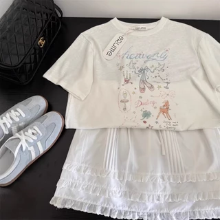พร้อมส่ง Sweet & Comfy Heavenly Over size T-Shirt ตัวนี้น่ารัก🎀🩰 ผ้านิ่มจริง ใส่สบายมากก (ภาพถ่ายจากสินค้าจริงค่ะ)