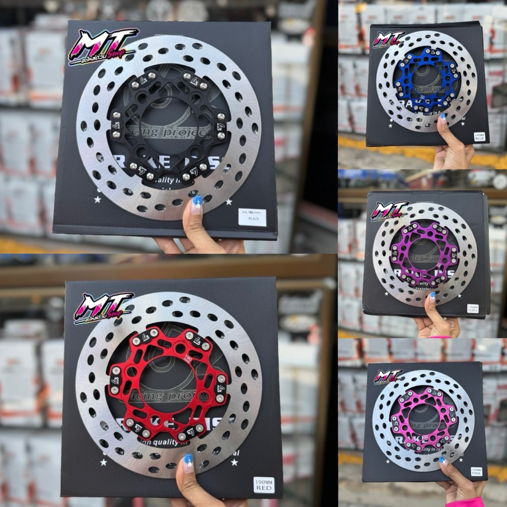 Đĩa phanh tùy chỉnh 63 racing khoan lỗ nghiêng Giorno Click Scoopy kích thước 190 mm như cũ ❌ không thể lắp Lead