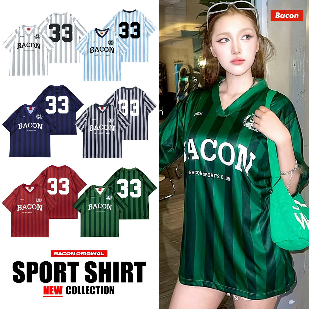 เสื้อเบสบอลโอเวอร์ไซส์ BACON 33