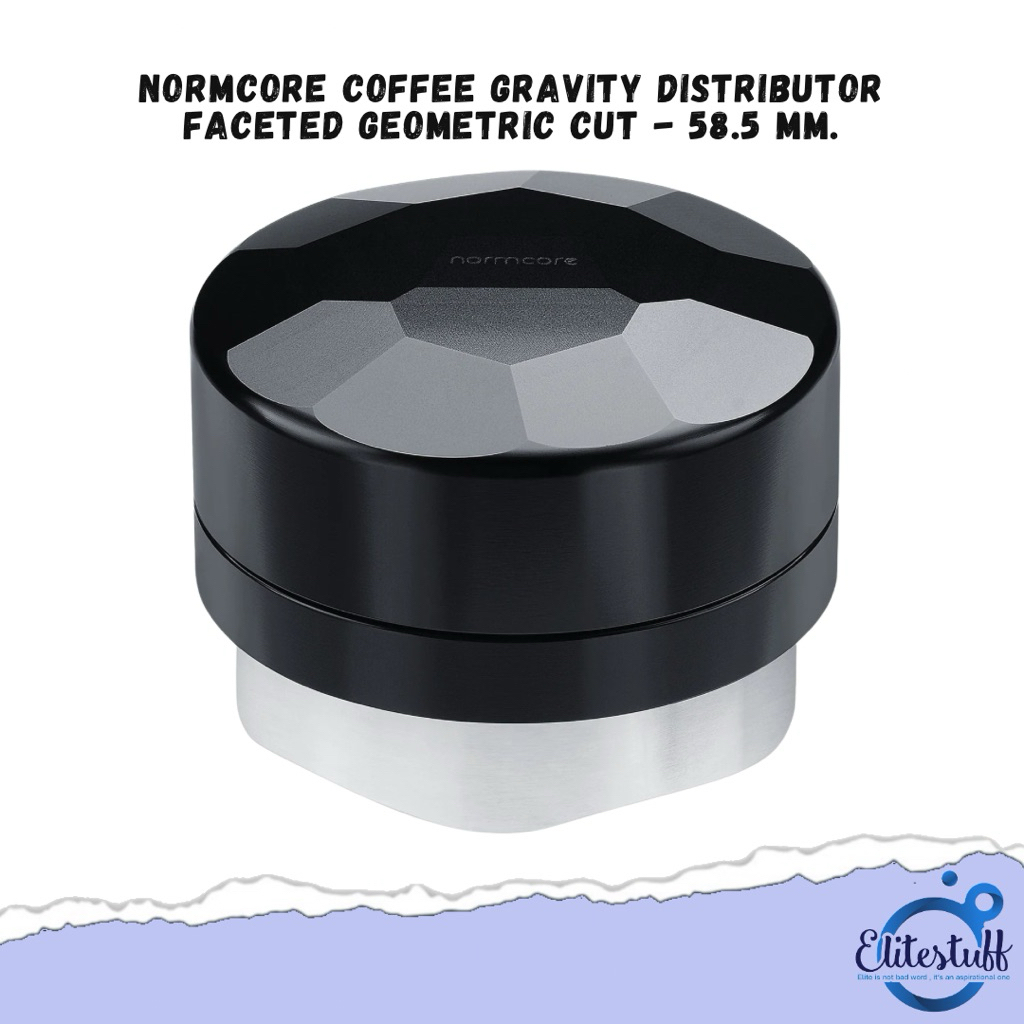 Normcore ตัวเกลี่ยผงกาแฟแรงโน้มถ่วง (Gravity) ฝาตัดเหลี่ยมดีไซน์เรขาคณิต ขนาด 58.5 มม.