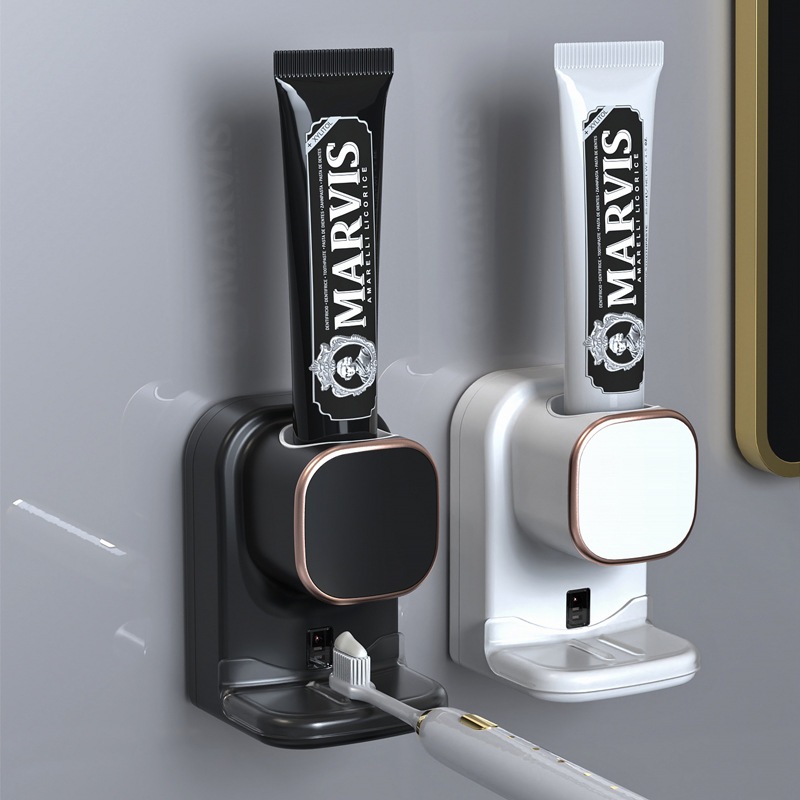 ที่บีบยาสีฟันอัตโนมัติ ระบบเซ็นเซอร์ ติดผนัง ไม่ต้องเจาะ Automatic Toothpaste Dispenser