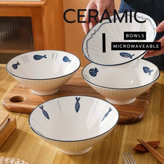 ชามเซรามิกขนาด 8 นิ้ว เกรด A สำหรับใช้เป็นชามก๋วยเตี๋ยว ชามบ…