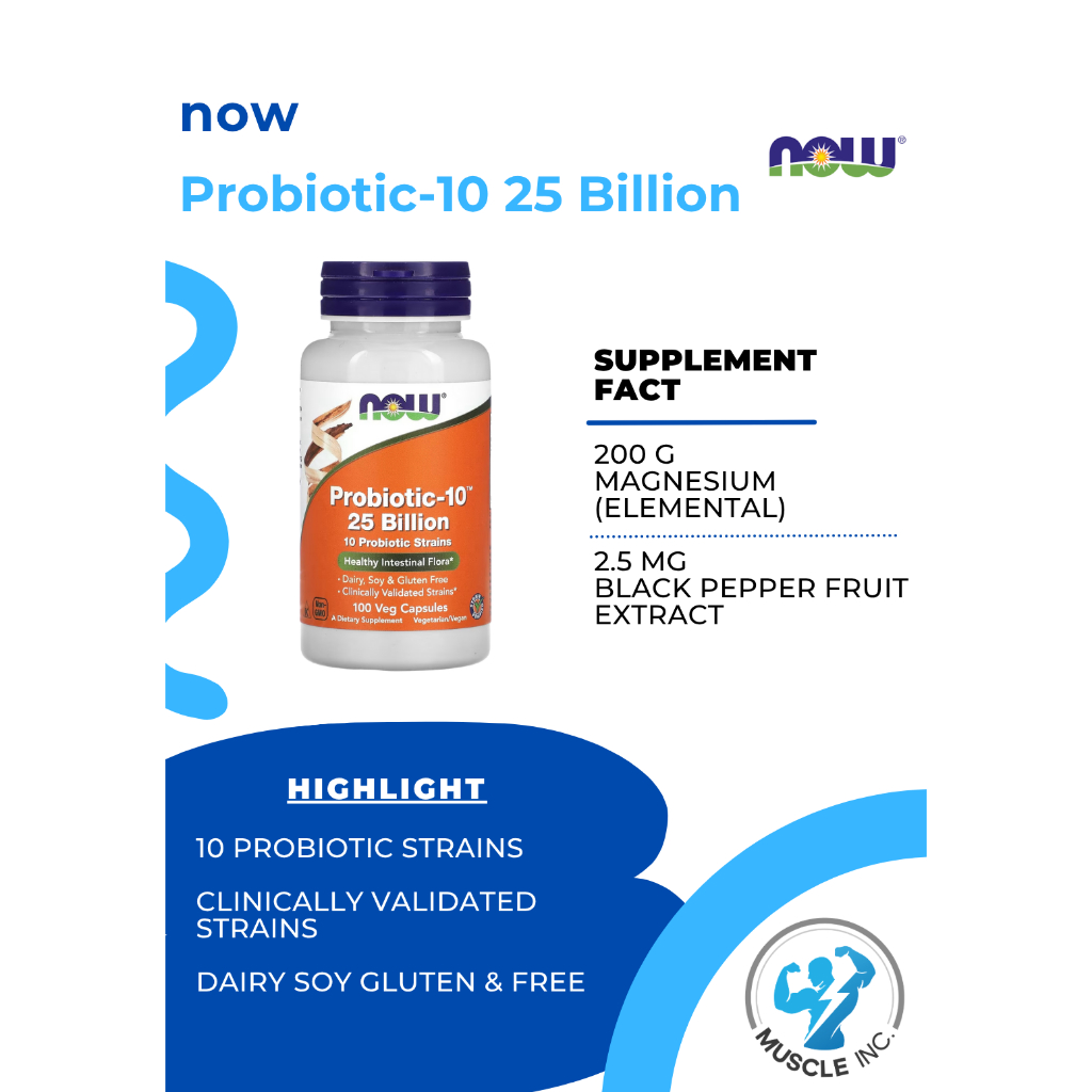 now- Probiotic-10 25Billion 100cps พร้อมส่ง!!