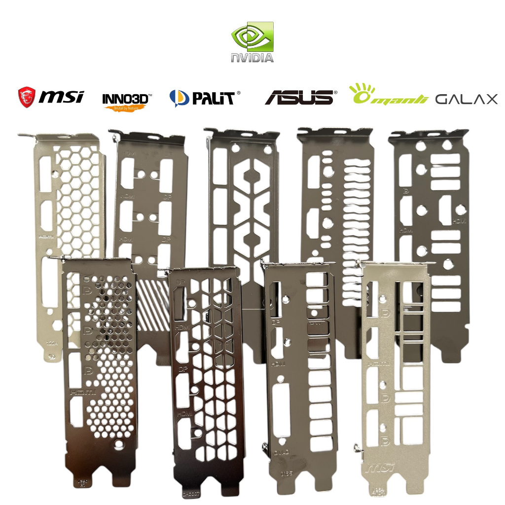 เพลทหลัง การ์ดจอ Nvidia  RTX - GTX หลายรุ่น i/o shield graphic card ของใหม่