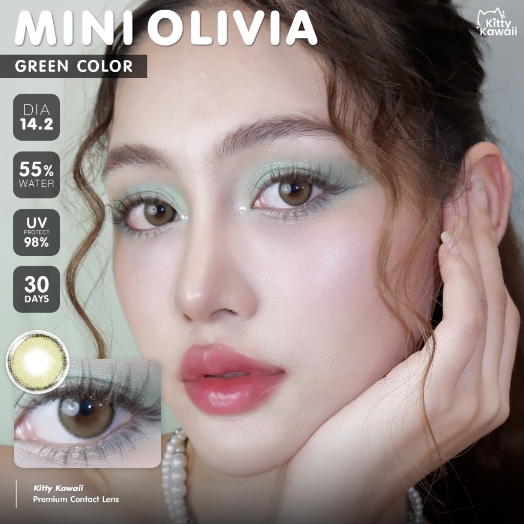 Mini Olivia Green [-50ถึง-1000] By Kittykawaii คอนแทคเลนส์