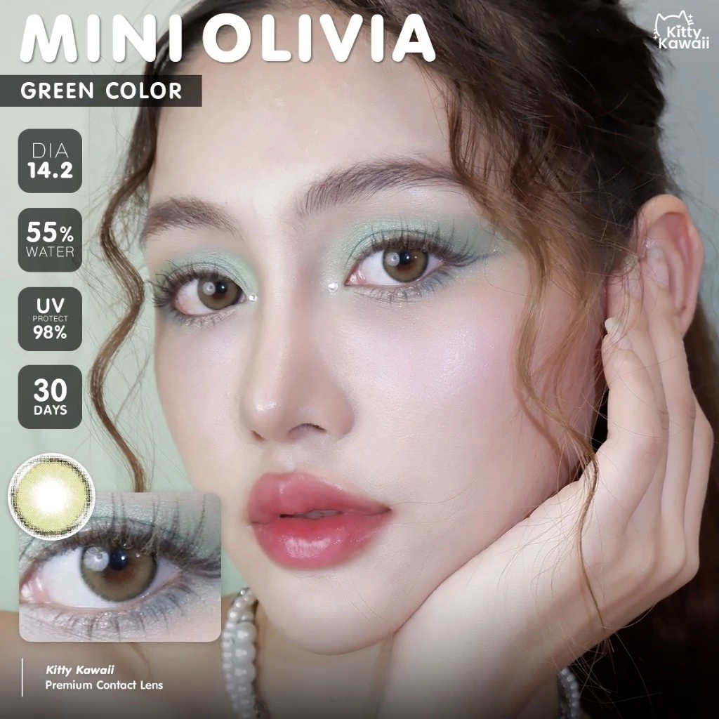 Mini Olivia Green [-50ถึง-1000] By Kittykawaii คอนแทคเลนส์