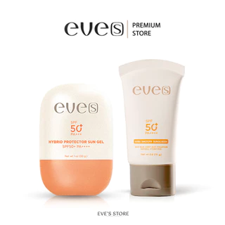 EVES อีฟส์ เซตคู่ ป้องกันแดด อีฟส์ ป้องกันแสงแดด UVA UVB SPF50+ PA++++ แสงจากจอคอม ที่ช่วยบำรุงให้ผิวแข็งแรง
