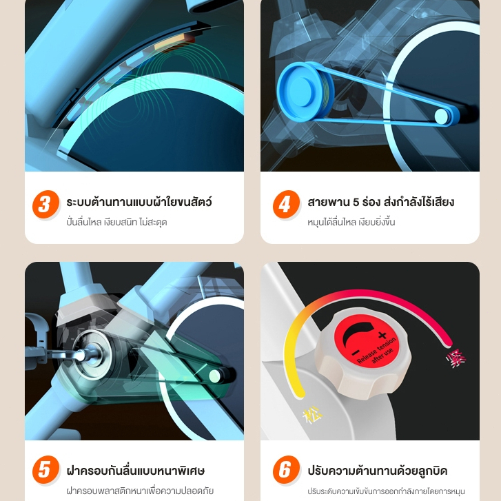 การดูดซับแรงกระแทกเงียบ จักรยานออกกำลังกาย อัพเกรดเบาะ อุปกรณ์ฟิตเนส บริหารต้นขา จักรยานออกกำลังกาย อุปกรณ์ออกกำลังกายภา - รูปที่ 7