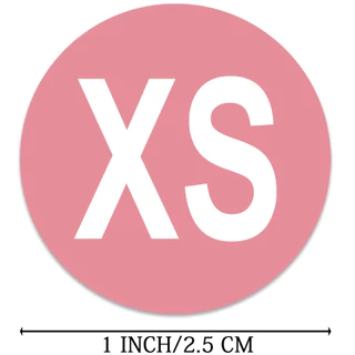 งานเกรดดี 500ดวง/ม้วน 2.5cm สติ๊กเกอร์ไซส์ Sticker Size ติดสินค้า ติดเสื้อผ้า XXXL 3XL