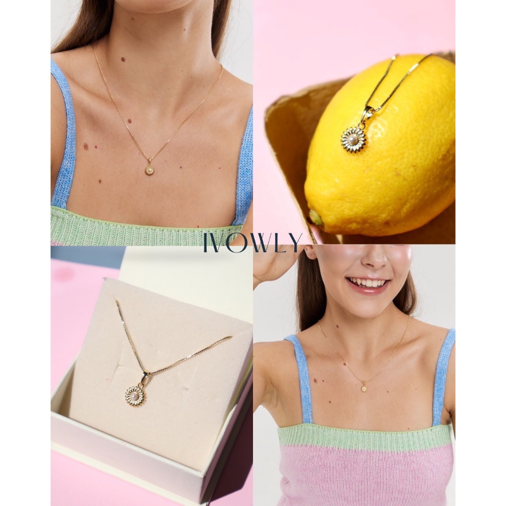 ivowly-Sunflower necklace สร้อยคอทานตะวัน