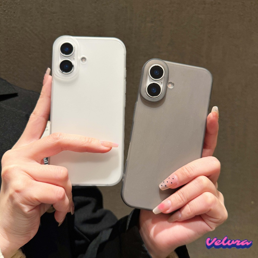 เคสใสด้าน For iPhone 17 13 11 12 15 14 16 Pro Max 15 16 Plus 14ProMax 15ProMax 16ProMax 17ProMax ฝาครอบกันกระแทกแบบนุ่ม