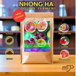 เมล็ดกาแฟคั่วอ่อน หนองห้า Double Fermentation หอมเสาวรส ลิ้นจี่ สตอเบอรี่ เปรี้ยวจัดจ้าน สดชื่น | Jiddy Roasters