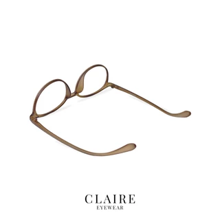 CLAIRE : (AD) แว่นสายตาสั้นขานิ่ม รุ่น "All Day" แว่นกรองแสงสีฟ้า กันแดดUV400 ออกแดดเลนส์เปลี่ยนสี "ชา" | Glasses
