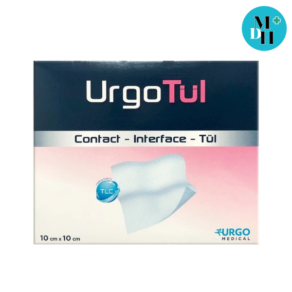 UrgoTul Flex แผ่นตาข่าย ปิดแผล ชนิดโปร่ง ขนาด 10 x 10 cm จำนวน 1 กล่อง บรรจุ 10 แผ่น 15114