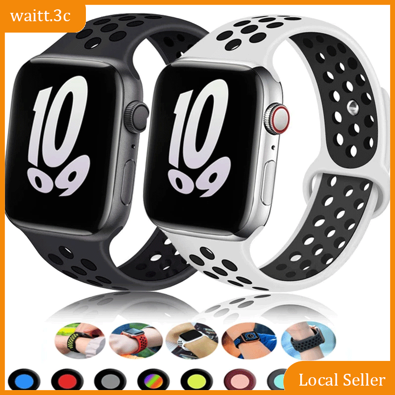 สายรัดแบบสปอร์ตสำหรับ Apple Watch Band 46 มม. 44 มม. 40 มม. 42-38-41 มม. 45 มม. สายระบายอากาศสำหรับ iWatch Series 10 9 8
